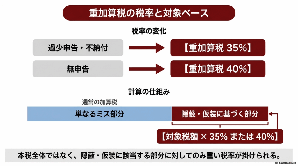重加算税の税率