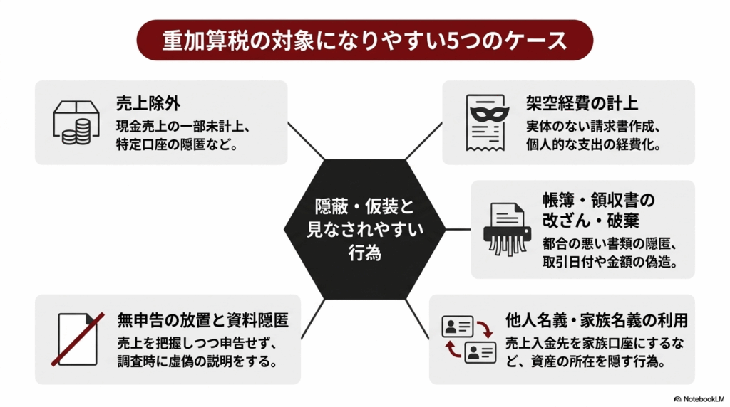 重加算税の対象になりやすいケース