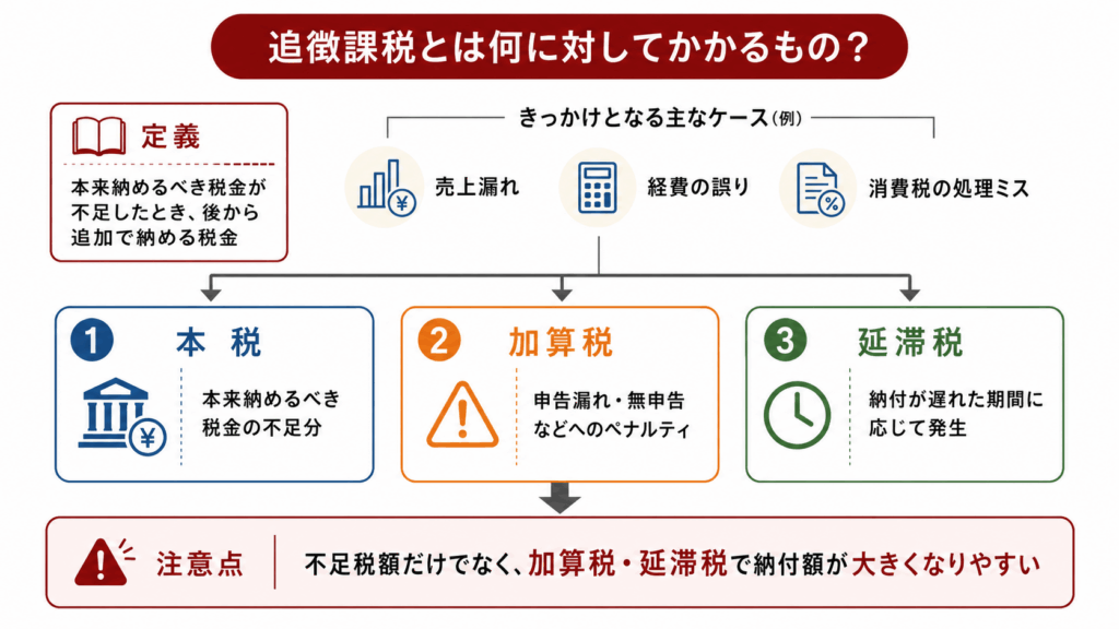 追徴課税とは何に対してかかるもの？